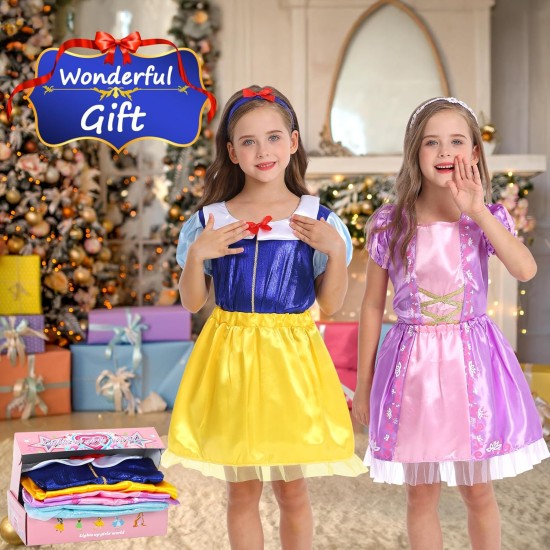 Vêtements de déguisement de princesse pour petites filles, Costume de jeu de rôle, ensemble cadeau, jouets d'habillage de princesse pour petites filles