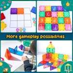 Carreaux magnétiques Jouets pour tout-petits Blocs de construction magnétiques pour enfants âgés de 3 à 12 ans Jouets éducatifs STEM pour filles et garçons Jouets sensoriels pour enfants autistes Incontournables en classe Panier de Pâques pour tout-petits