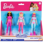 Ensemble de 3 personnages de plongée Barbie SwimWays, accessoires de piscine et jouets de piscine pour enfants, fournitures de fête à la piscine et jouets aquatiques pour enfants âgés de 5 ans et plus