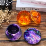 Juome Moules en résine pour pots en silicone, pots à champignons, moules en silicone avec couvercle pour moulage en résine époxy pour boîte de rangement de bijoux, récipient à bonbons, décoration de la maison