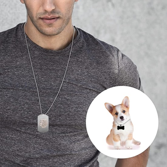 YZDTECH Chaîne de perles à boules en acier inoxydable de 15 m avec 100 connecteurs assortis et fermoirs pour la fabrication de bijoux, la suspension de colliers, les médailles d'identité, les loisirs créatifs