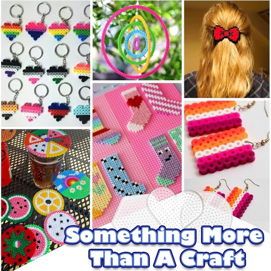 FUNZBO 31000 Kit de perles fusibles de 5 mm – 48 couleurs, fournitures d'art et d'artisanat de Pâques pour enfants, ensemble de jouets, décorations artistiques pour chambre, jouets d'anniversaire, cadeaux pour filles et garçons à partir de 5 ans