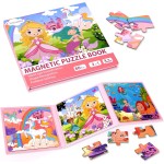 Puzzles magnétiques pour enfants de 3 à 5 ans, puzzles de voyage 3 en 1 princesse licorne sirène pour enfants de 4 à 6 ans, jouets d'activités de voyage en voiture, avion, cadeaux de Pâques pour filles