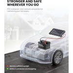 POWOXI Kit de charge d'entretien de panneau solaire portable étanche 7,5 W amélioré pour batterie solaire 7,5 W pour voiture, automobile, moto, bateau, marine, camping-car, remorque, motoneige, etc.