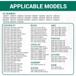 Capteur TPMS, capteur de surveillance de pression des pneus GM 315 MHz compatible pour Chevy Silverado GMC Cadillac Buick Pontiac Saturn Hummber Saab Remplace # 13598771 13598772 13586335 13581558 Lot de 4