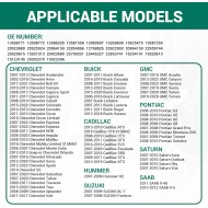 Capteur TPMS, capteur de surveillance de pression des pneus GM 315 MHz compatible pour Chevy Silverado GMC Cadillac Buick Pontiac Saturn Hummber Saab Remplace # 13598771 13598772 13586335 13581558 Lot de 4