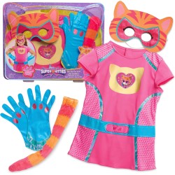 Disney Junior SuperKitties Ginny Ensemble de déguisement 5 pièces pour jeu de rôle de super-héros avec masque, gants et queue, taille 4 à 6X, enfants de 3 ans et plus par Just Play, jouets pour enfants à partir de 3 ans par Just Play