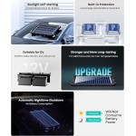 POWOXI Kit de charge d'entretien de panneau solaire portable étanche 7,5 W amélioré pour batterie solaire 7,5 W pour voiture, automobile, moto, bateau, marine, camping-car, remorque, motoneige, etc.