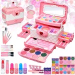 Ensembles de maquillage pour enfants pour filles - Ensembles de maquillage pour enfants pour filles de 5 à 8 ans, Maquillaje para Niñas, Kit de maquillage de jeu, Meilleurs jouets pour petite fille, Objets de princesse pour tout-petits, Âges 3456789 Cadea