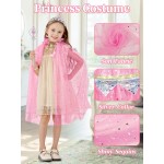 Déguisement de princesse lumineux pour filles de 3, 4, 5, 6 ans, vêtements d'habillage pour tout-petits, jouet de princesse, cadeau d'anniversaire pour enfants