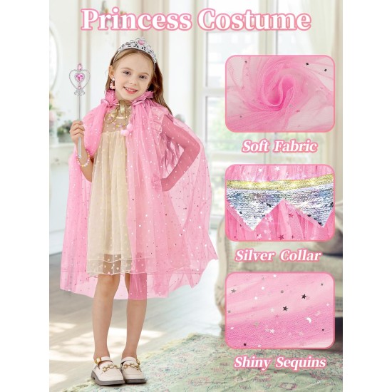 Déguisement de princesse lumineux pour filles de 3, 4, 5, 6 ans, vêtements d'habillage pour tout-petits, jouet de princesse, cadeau d'anniversaire pour enfants