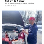 POWOXI Kit de charge d'entretien de panneau solaire portable étanche 7,5 W amélioré pour batterie solaire 7,5 W pour voiture, automobile, moto, bateau, marine, camping-car, remorque, motoneige, etc.