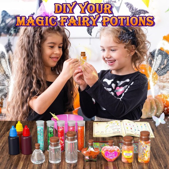 Kit de potions magiques pour filles – Kit de potions féeriques 22 potions, kit de mélange magique pour enfants de 6, 7, 8, 9, 10, 12 ans et plus, kit de fabrication de potions mystérieuses, kit d'artisanat, cadeaux, jouets pour Noël, Halloween, anniversai Kit de potions magiques pour filles – Kit de potions féeriques 22 potions, kit de mélange magique pour enfants de 6, 7, 8, 9, 10, 12 ans et plus, kit de fabrication de potions mystérieuses, kit d'artisanat, cadeaux, jouets pour Noël, Halloween, anniversai