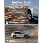 AVID POWER Compresseur d'air portable, pompe à pneu de voiture sans fil 20 V, compresseur d'air alimenté par batterie rechargeable avec adaptateur 12 V DC, manomètre numérique