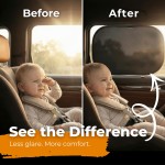 Lot de 2 pare-soleil de voiture pour bébé avec protection UV certifiée – 50,8 x 30,5 cm