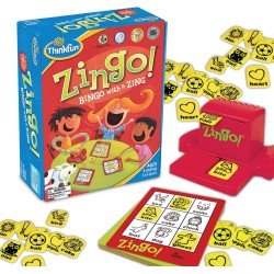 Jeu préscolaire primé ThinkFun Zingo Bingo pour les pré-lecteurs et les premiers lecteurs de 4 ans et plus - L'un des jeux de société les plus populaires pour les garçons et les filles et leurs parents (97700)