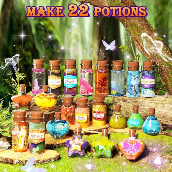 Kit de potions magiques pour filles – Kit de potions féeriques 22 potions, kit de mélange magique pour enfants de 6, 7, 8, 9, 10, 12 ans et plus, kit de fabrication de potions mystérieuses, kit d'artisanat, cadeaux, jouets pour Noël, Halloween, anniversai Kit de potions magiques pour filles – Kit de potions féeriques 22 potions, kit de mélange magique pour enfants de 6, 7, 8, 9, 10, 12 ans et plus, kit de fabrication de potions mystérieuses, kit d'artisanat, cadeaux, jouets pour Noël, Halloween, anniversai